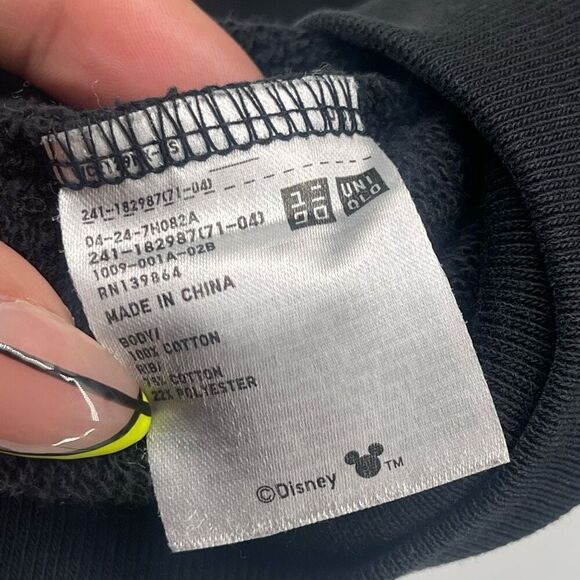 Uniqlo Vintage Disney Mickey Mouse Black Sweatshirt Women’s M – Rare Streetwear - Picture 10 of 12